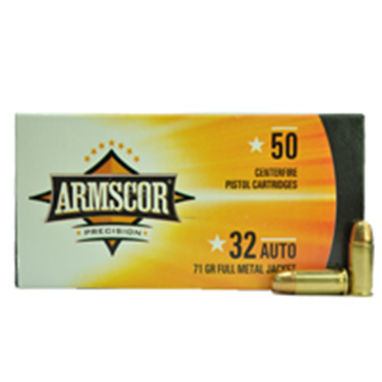 ARMSCOR AMMO 32ACP 71GR FMJ 50/20 - Sale